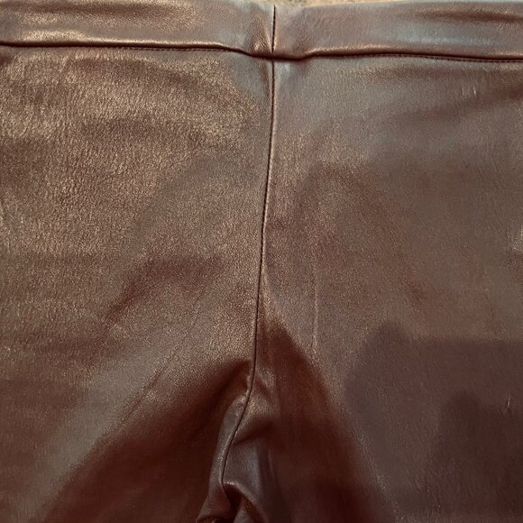 L'AGENCE BURGUNDY LAMB LEATHER STRAIGHT PANTS - SIZE 2- NEVER USED - Picture 4 of 8